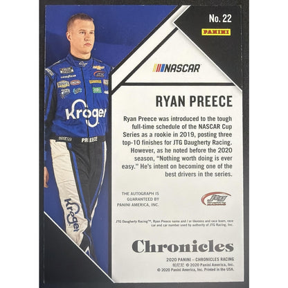 2020 Panini Chronicles Ryan Preece #22 Blue 177/199
