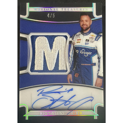 2022 Panini National Treasures Ricky Stenhouse Jr Premium Patches Midnight /5