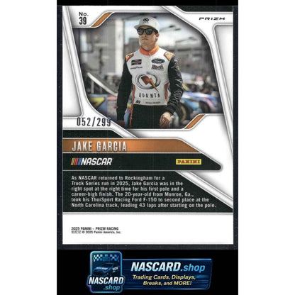 2025 Panini Prizm #39 Jake Garcia Pulsar #/299