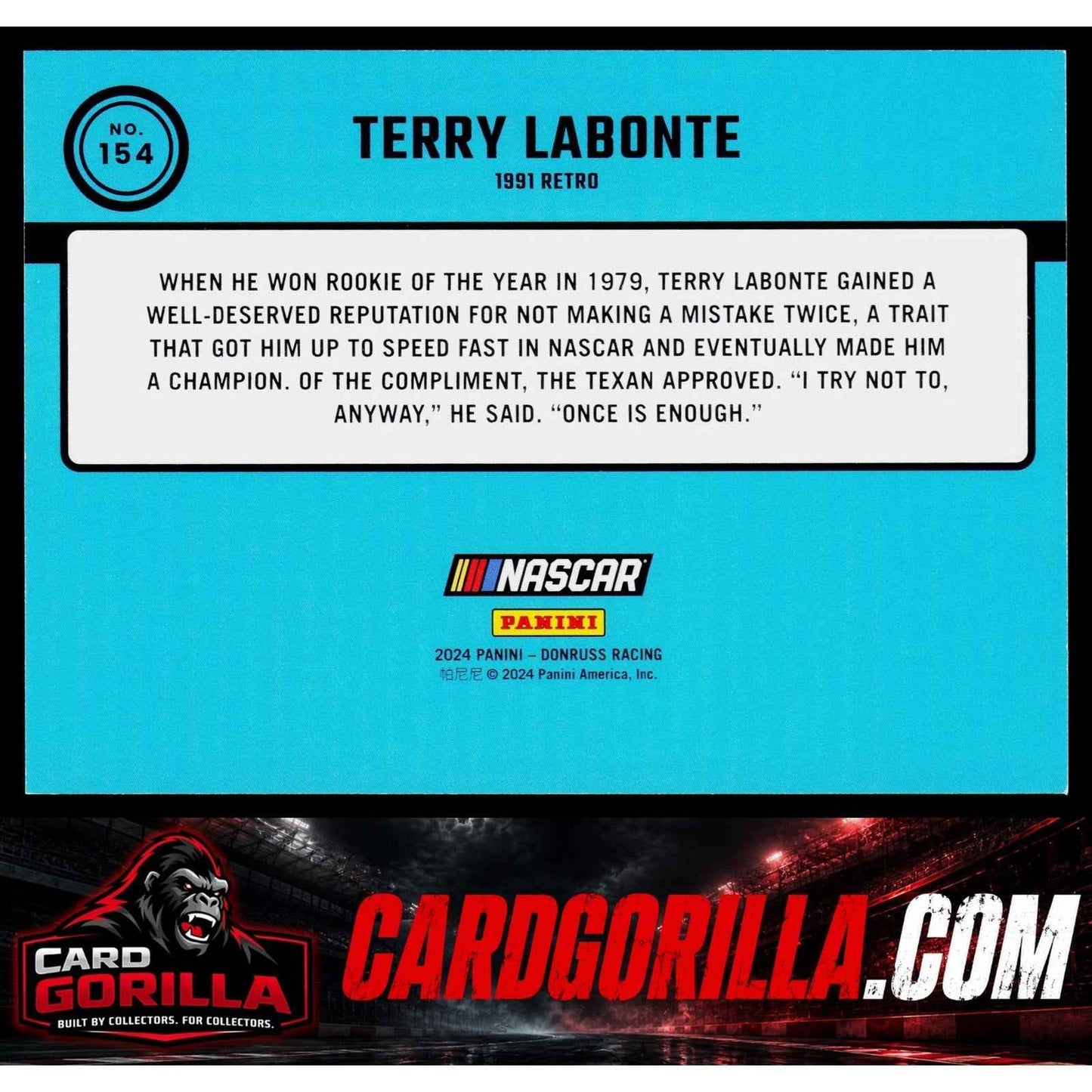 2024 Donruss #154 Terry Labonte Purple #/99