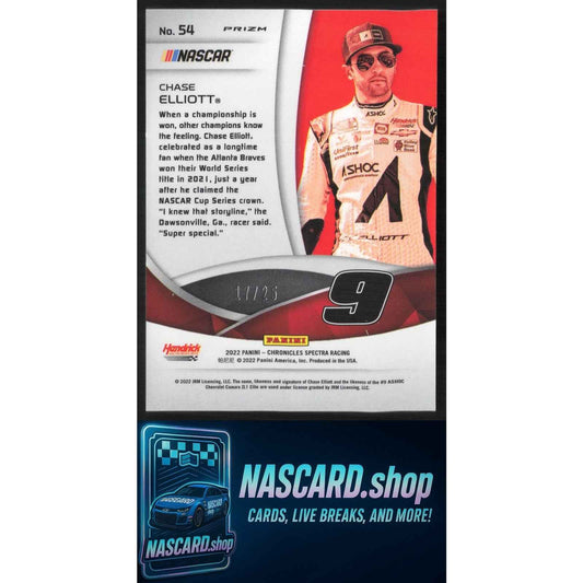 2022 Panini Chronicles #54 Chase Elliott Spectra Meta Pink #/25