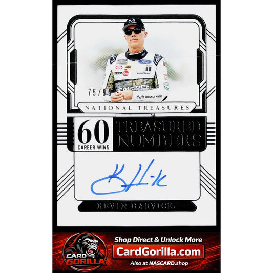 2025 Panini National Treasures Kevin Harvick Treasured Numbers Signatures #/99