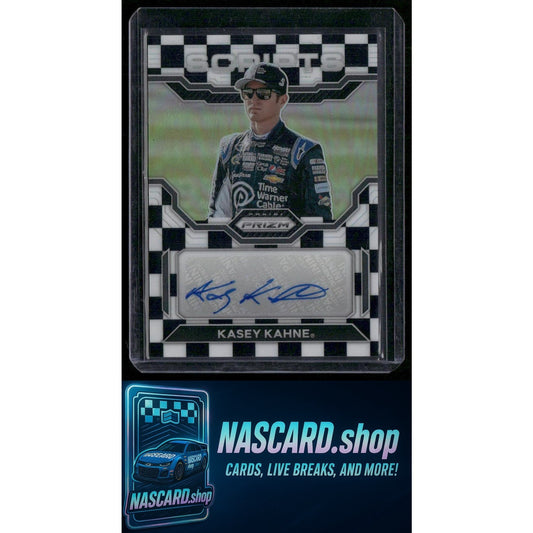 2023 Panini Prizm #S-KKN Kasey Kahne Scripts Checkered Flag Prizm #/50