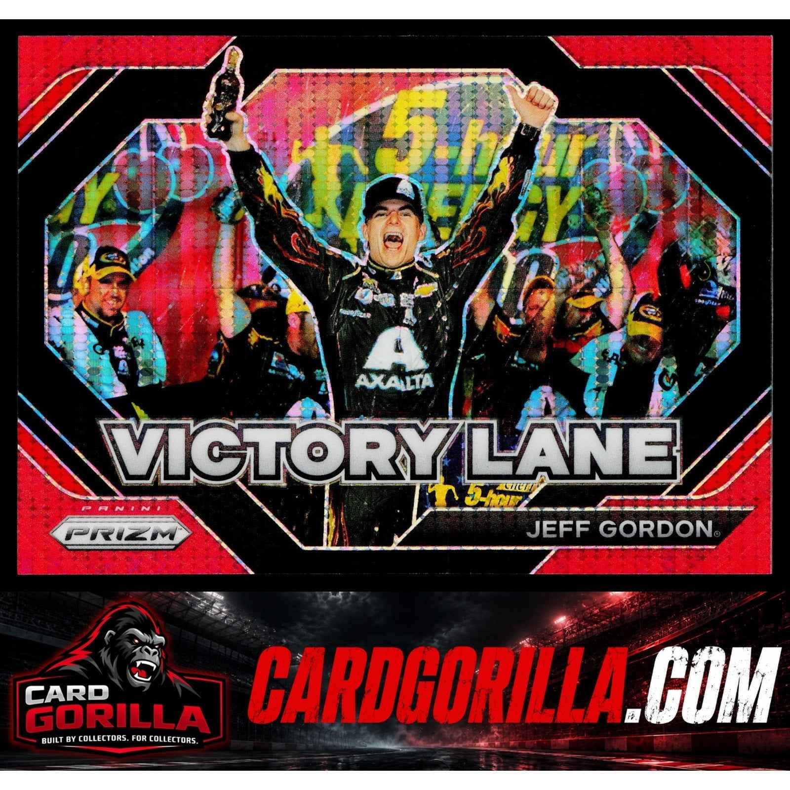 2024 Panini Prizm #13 Jeff Gordon Victory Lane Red Pulsar #/199