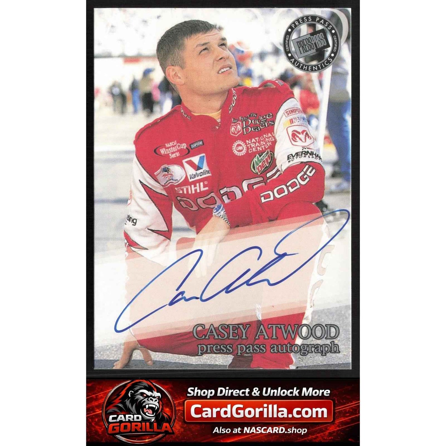 2002 Press Pass #NNO Casey Atwood Autographs