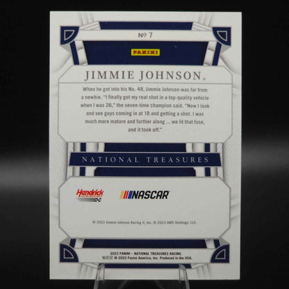 2023 Panini National Treasures Base Holo Silver Jimmie Johnson /15 - NASCARD.shop