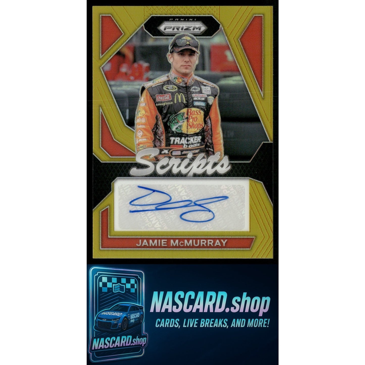 2024 Panini Prizm #S-JMY Jamie McMurray Scripts Gold #10/10 - NASCARD.shop