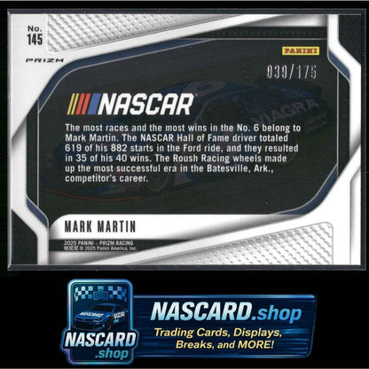 2025 Panini Prizm #145 Mark Martin Red Power #/175