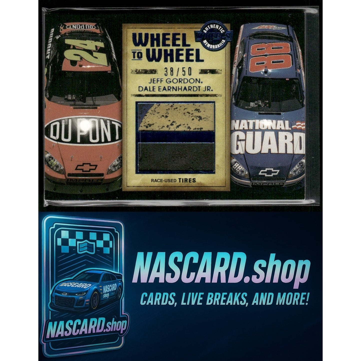 2010 Wheels Main Event Jeff Gordon Dale Earnhardt Jr. Wheel to Wheel #/50 - Card Gorilla
