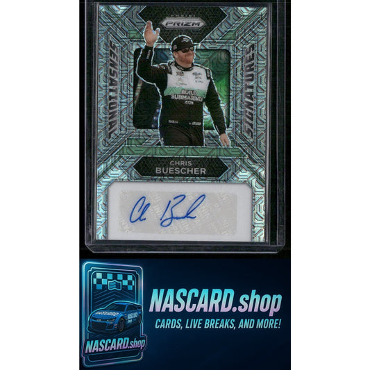 2024 Panini Prizm #SS-CBR Chris Buescher Sensational Signatures Mojo #/25