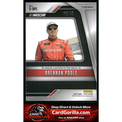 2025 Panini Prizm #S-BPL Brennan Poole Scripts Blue #/49