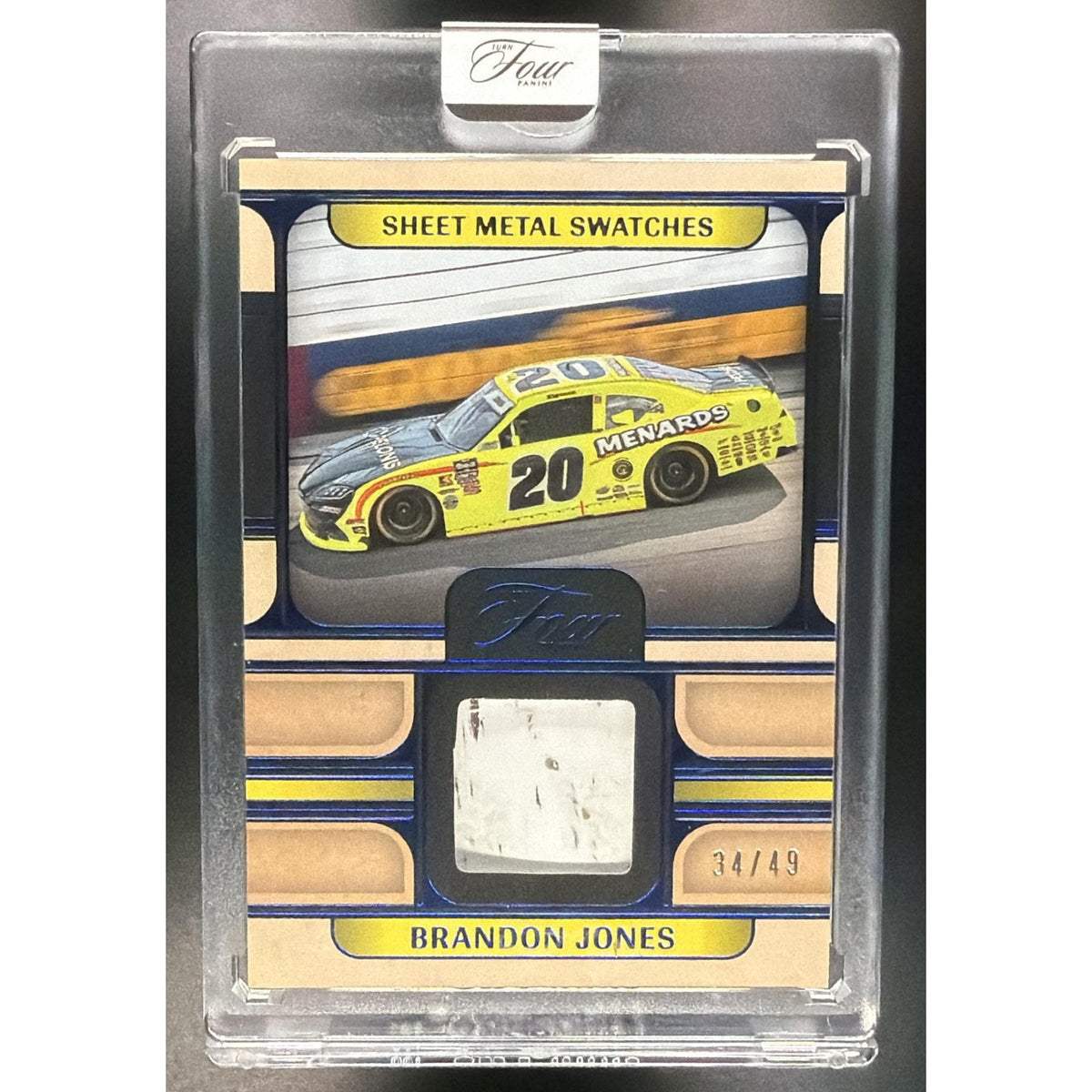 2025 Panini Turn Four NASCAR Brandon Jones #SWS-BJN Sheet Metal Swatches 34/49