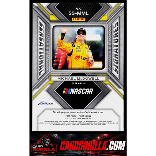 2024 Panini Prizm #SS-MML Michael McDowell Sensational Signatures