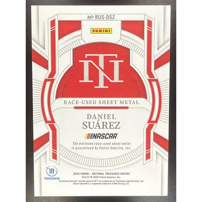 2025 Panini National Treasures Daniel Suarez Race-Used Sheet Metal /99