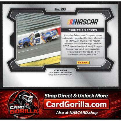 2024 Panini Prizm #20 Christian Eckes White Sparkle