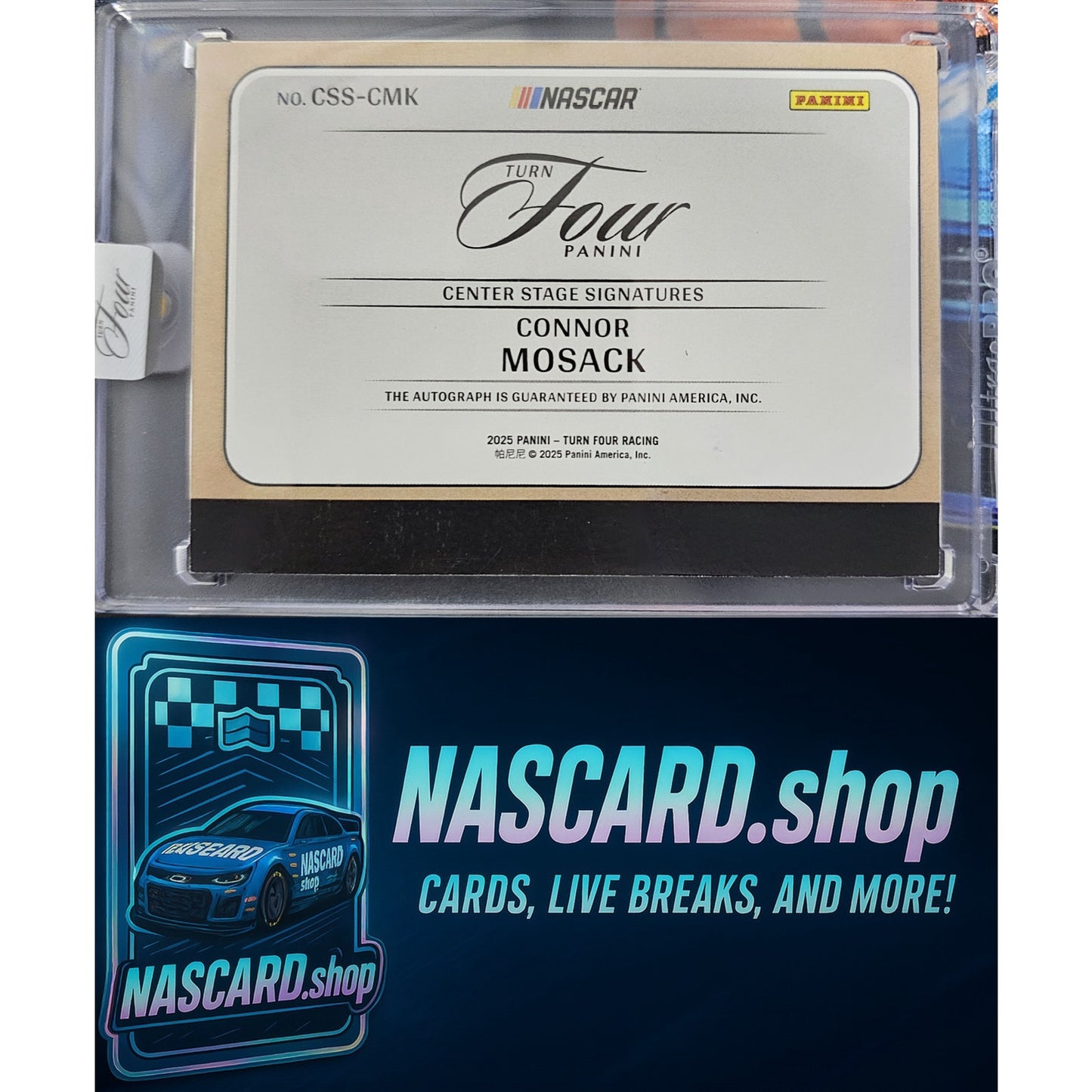 2025 Panini Turn Four #CSS-CMK Connor Mosack Center Stage Signatures Gold #/10
