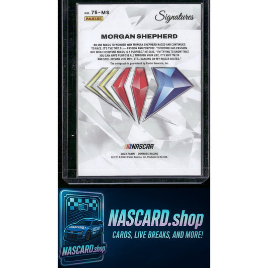 2023 Panini Prime Morgan Shepherd NASCAR 75th Anniversary Signatures Holo /75 - NASCARD.shop