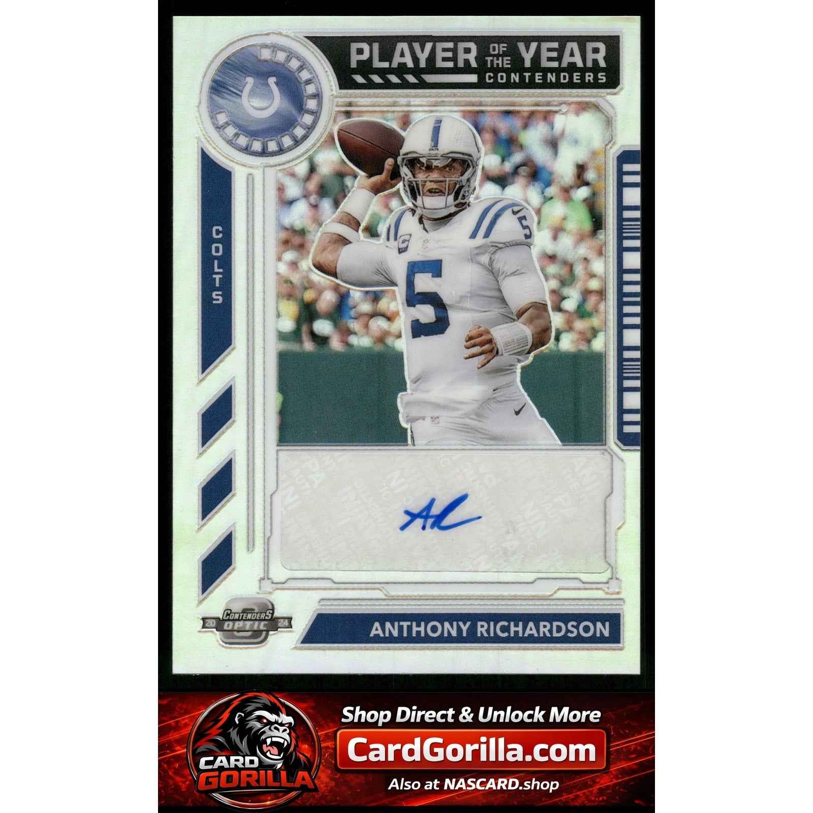 2024 Contenders Optic Anthony Richardson Player of the Year Contenders Auto #/50