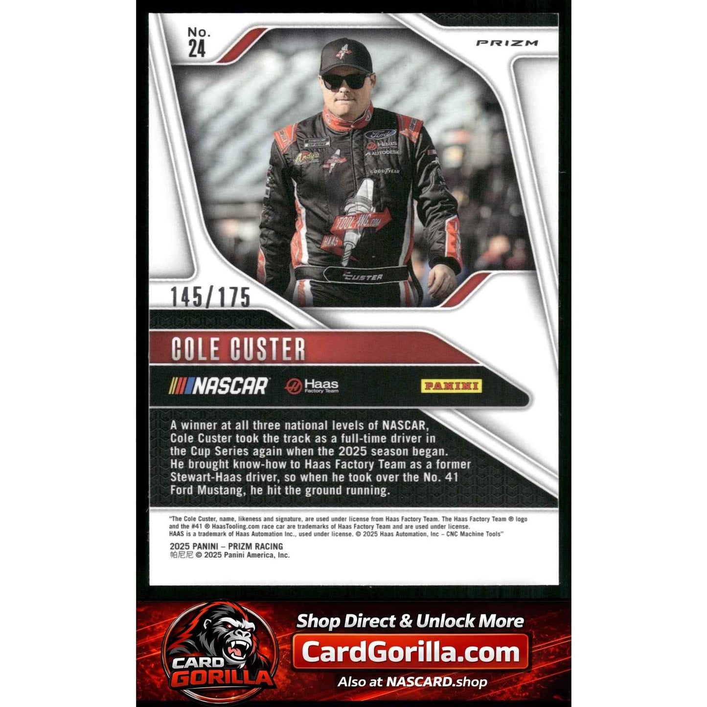 2025 Panini Prizm #24 Cole Custer Red Power #/175