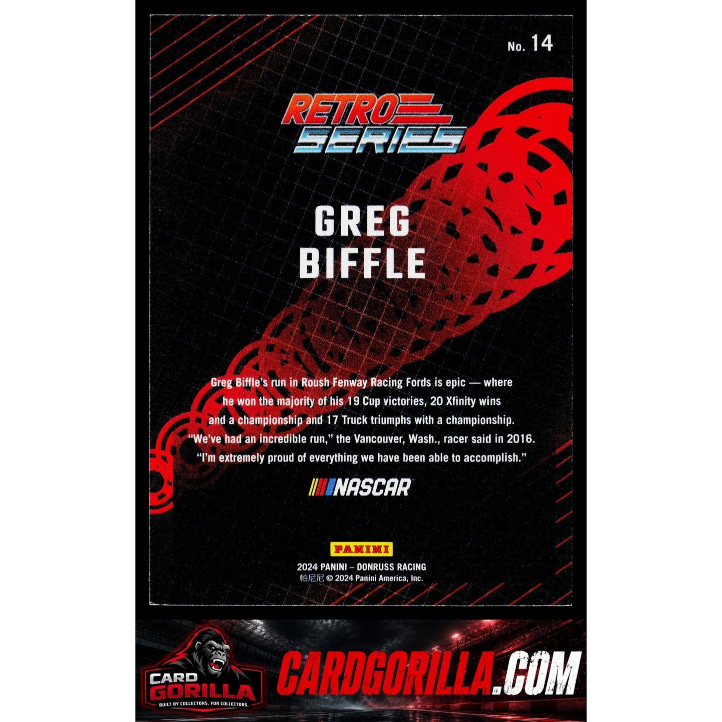 2024 Donruss #14 Greg Biffle Retro Series Red Xplosion #/99