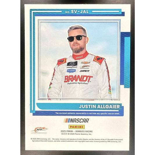 2025 Panini Donruss NASCAR Justin Allgaier #6 Souvenir Swatches