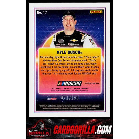 2023 Panini Chronicles #17 Kyle Busch Overdrive Blue #/199