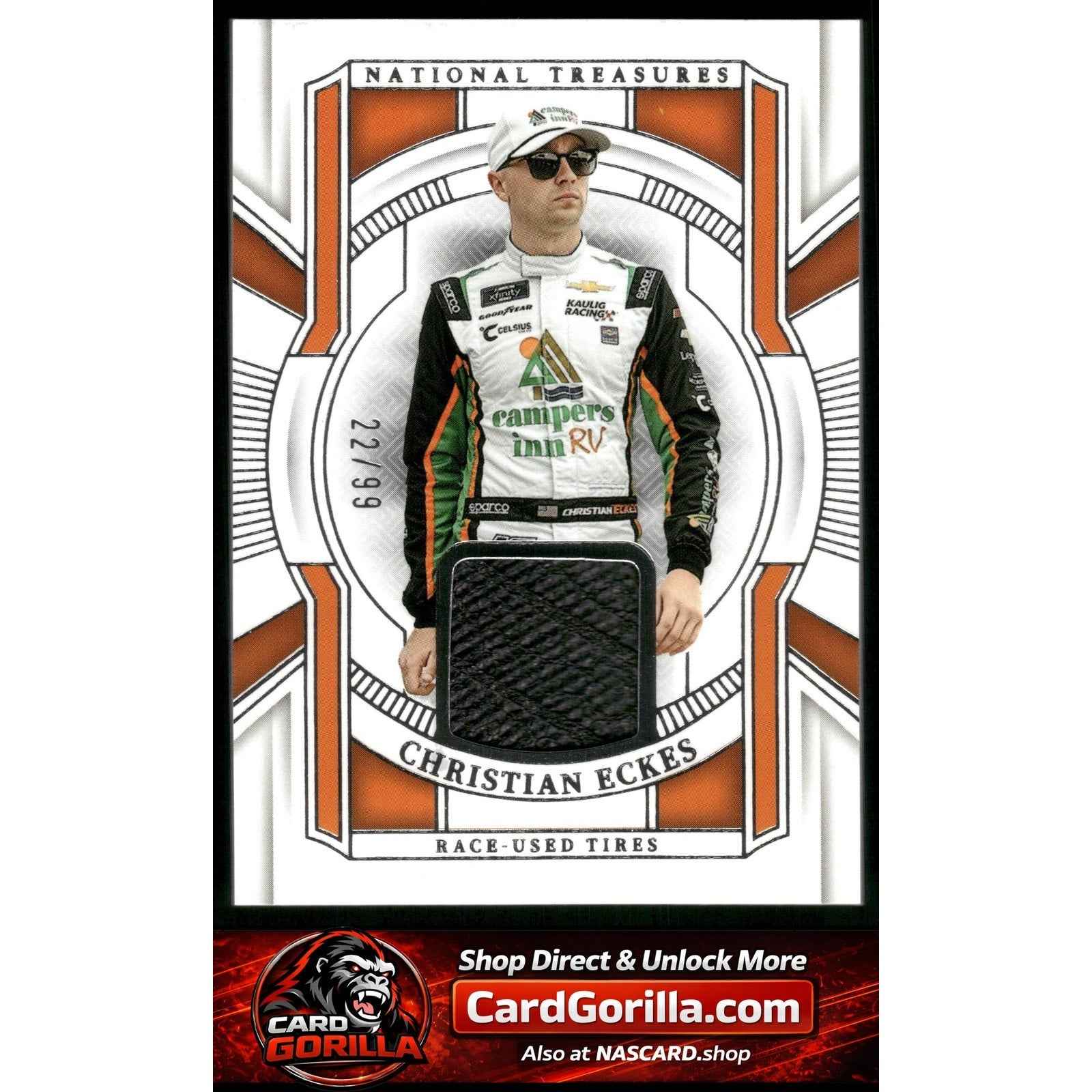 2025 Panini National Treasures #RUT-CES Christian Eckes Race Used Tires #/99