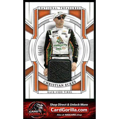 2025 Panini National Treasures #RUT-CES Christian Eckes Race Used Tires #/99