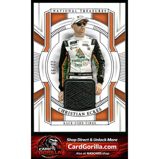 2025 Panini National Treasures #RUT-CES Christian Eckes Race Used Tires #/99