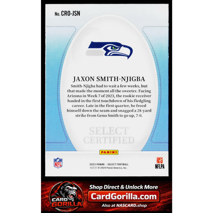2023 Panini Select #CRO-JSN Jaxon Smith-Njigba Select Certified Rookies