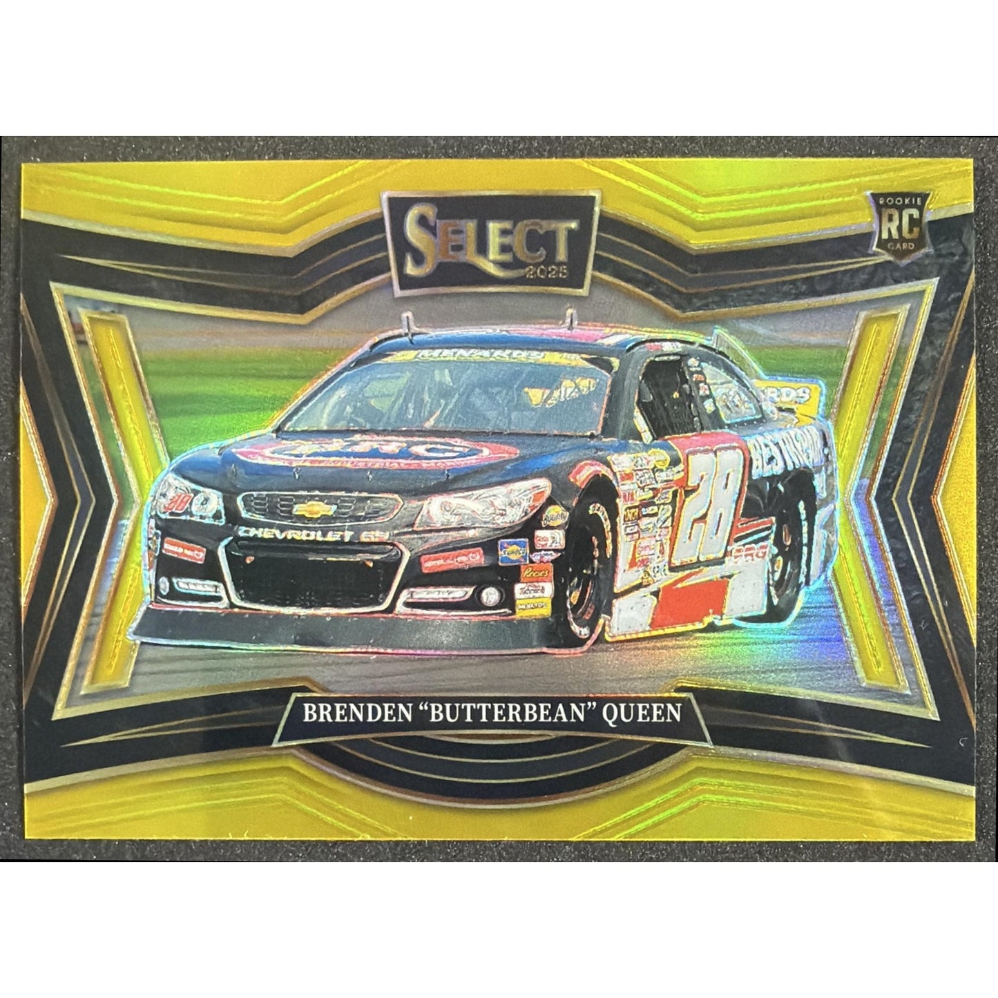 2025 Panini Select Brenden "Butterbean" Queen #192 Pit Road Gold Prizm 5/10