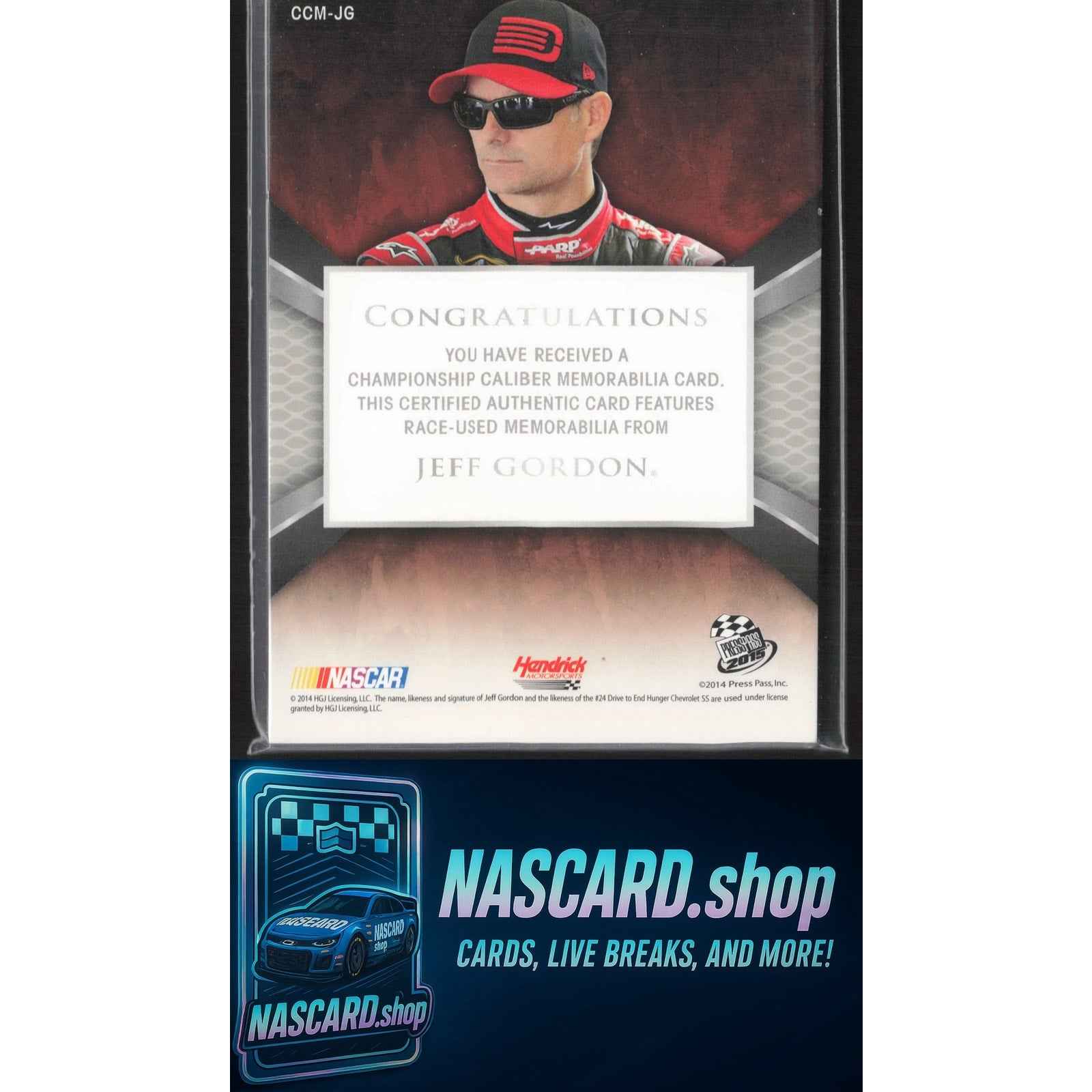 2015 Press Pass Cup Chase #CCM-JG Jeff Gordon Championship Caliber #/50