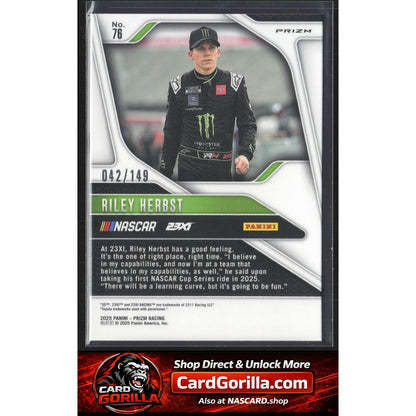 2025 Panini Prizm #76 Riley Herbst Green Scope #/149