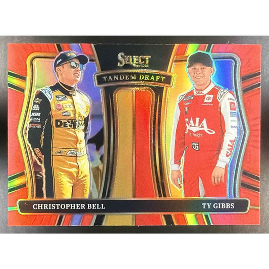2025 Select Racing Christopher Bell Ty Gibbs Tandem Draft Red /99