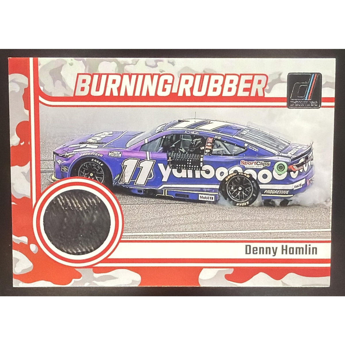 2024 Panini Donruss Denny Hamlin #BRM-DH Burning Rubber Materials MEM