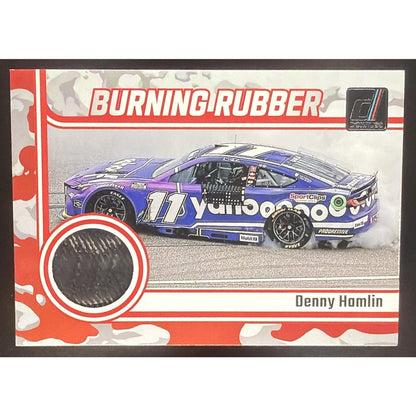 2024 Panini Donruss Denny Hamlin #BRM-DH Burning Rubber Materials MEM