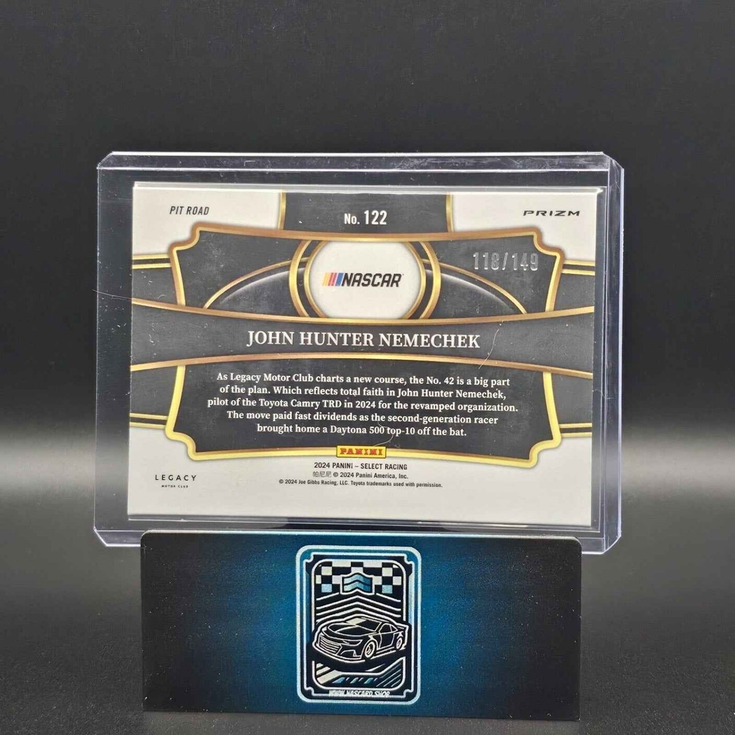 2024 Panini Select - Pit Road Red And Blue Prizm #122 John Hunter Nemechek /149 - NASCARD.shop