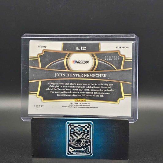 2024 Panini Select - Pit Road Red And Blue Prizm #122 John Hunter Nemechek /149 - NASCARD.shop