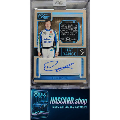 2025 Panini Turn Four Racing Hat Dance Platinum Erik Jones #1/1