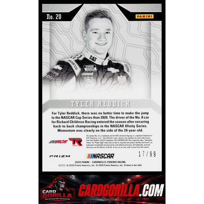 2020 Panini Chronicles #20 Tyler Reddick Phoenix Red #/99 RC