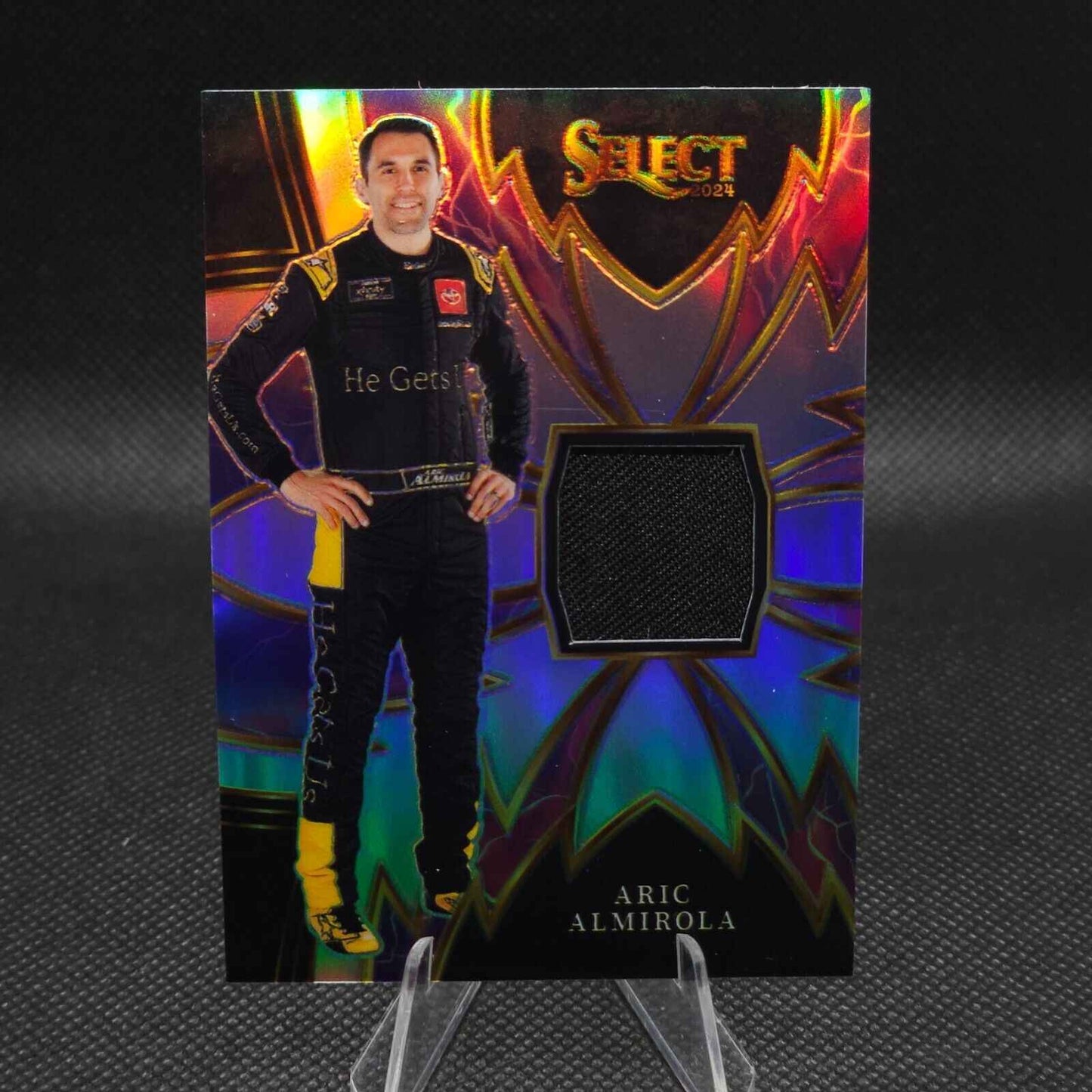 2024 Panini Select Racing Sparks Silver Prizm #S-AAM Aric Almirola - NASCARD.shop