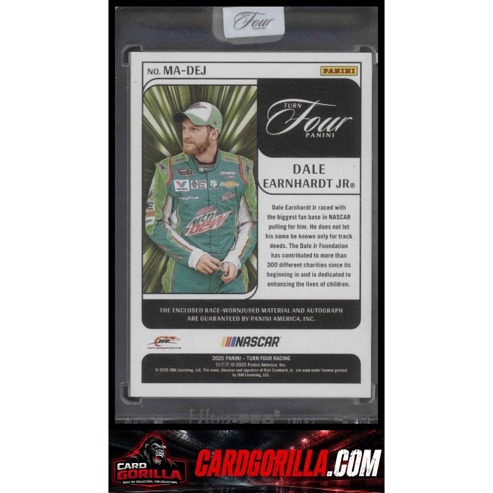 2025 Panini Turn Four Dale Earnhardt Jr. Memorabilia Autographs Holo Silver #/75