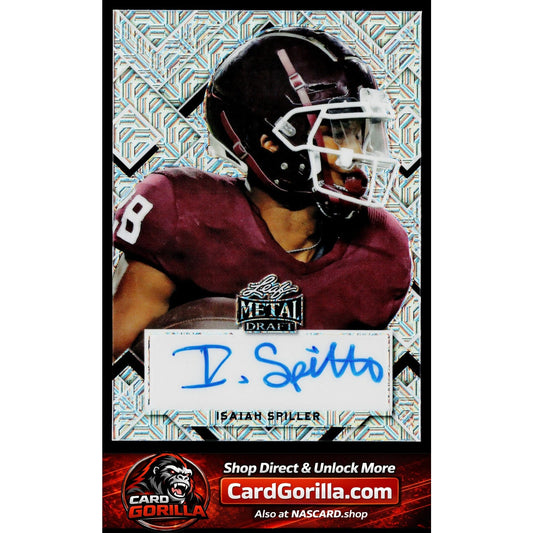 2022 Leaf Metal Draft Isaiah Spiller Portrait Autographs Crystal Silver #/20
