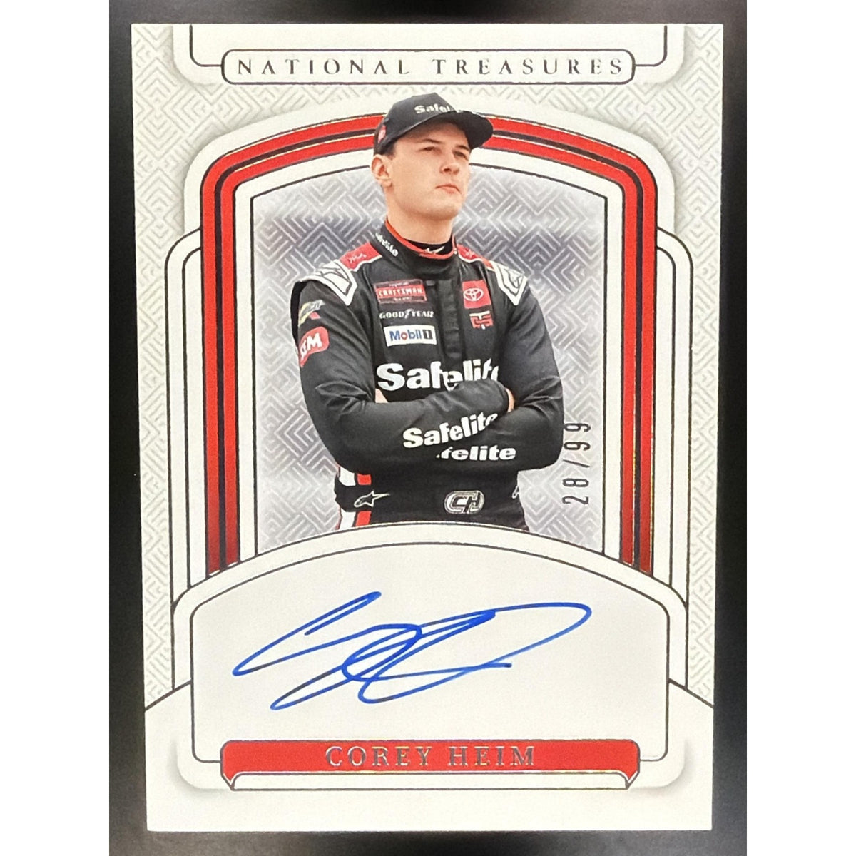 2025 Panini National Treasures Corey Heim #52 Signatures 28/99 Auto