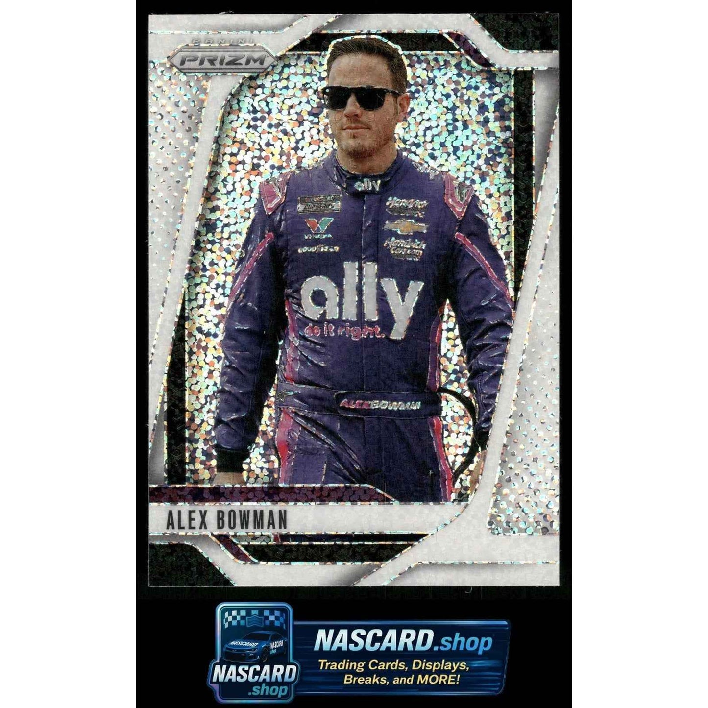2025 Panini Prizm #22 Alex Bowman White Sparkle