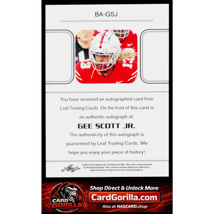 2021 Leaf Memories 1990 Base Autographs Spectrum Platinum Gee Scott Jr. #/50