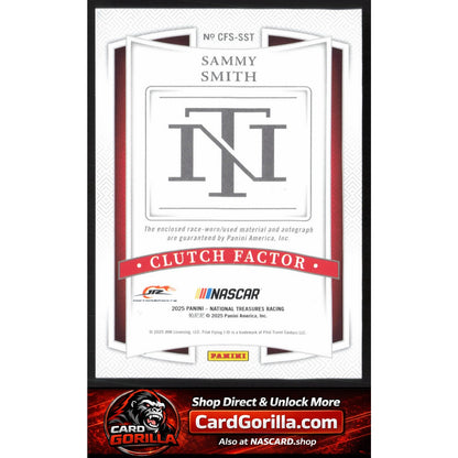 2025 National Treasures Sammy Smith Clutch Factor Signatures Holo Silver #/25