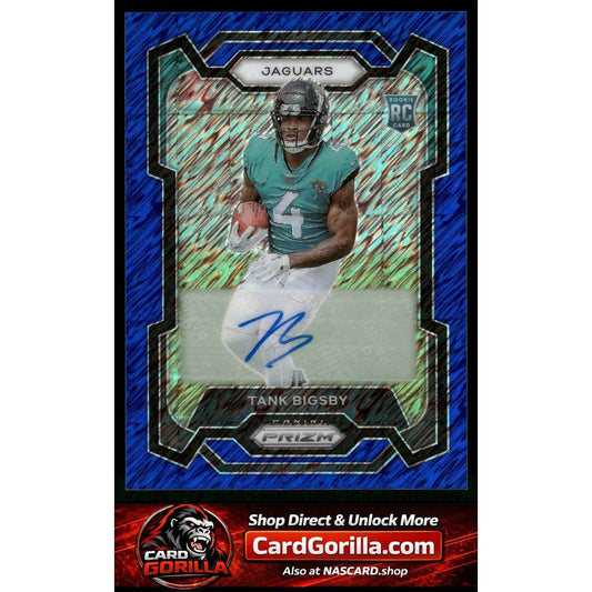 2023 Panini Prizm #348 Tank Bigsby Autographs Prizm Blue Shimmer RC #/25