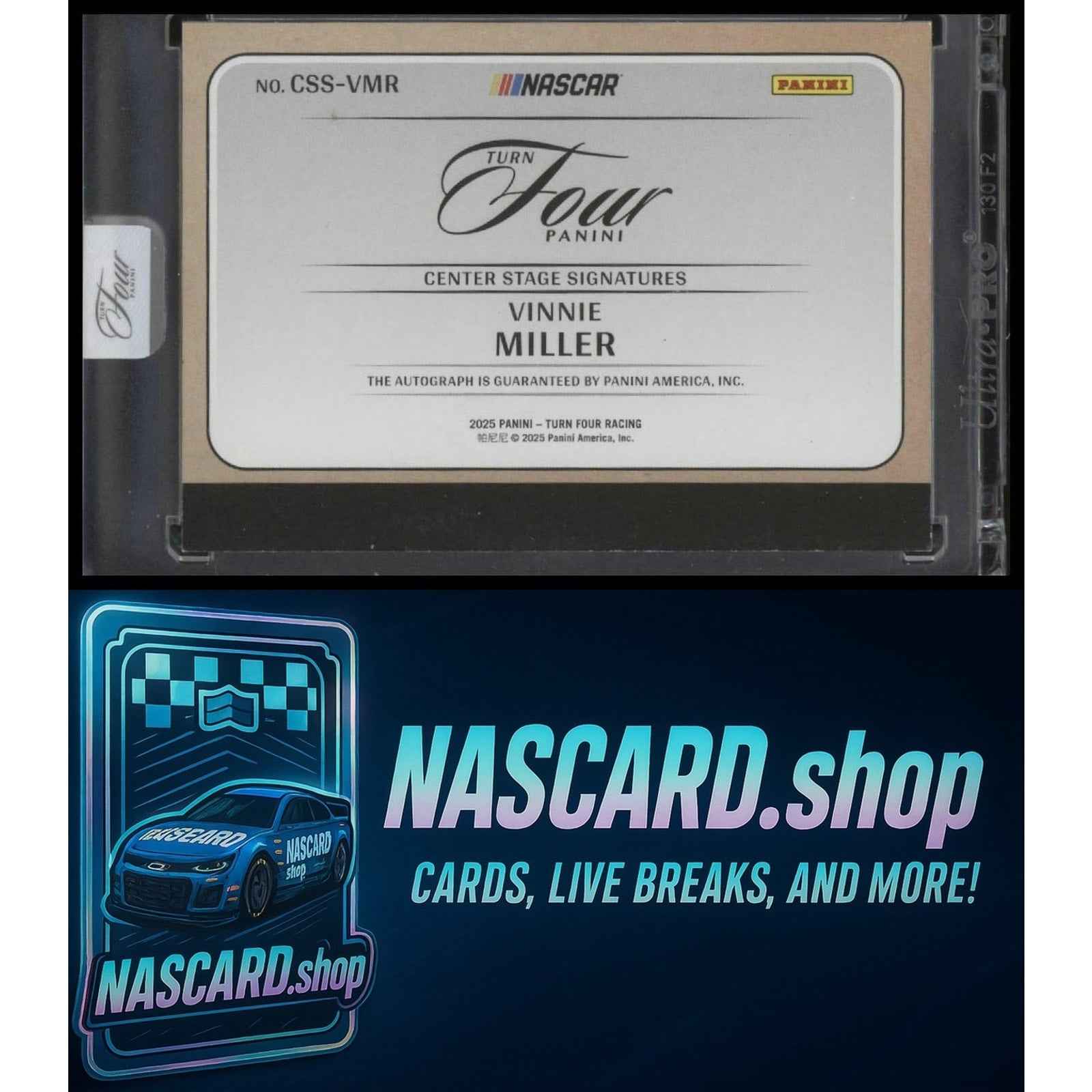 2025 Panini Turn Four #CSS-VMR Vinnie Miller Center Stage Signatures Gold #/10