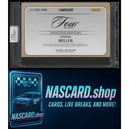 2025 Panini Turn Four #CSS-VMR Vinnie Miller Center Stage Signatures Gold #/10